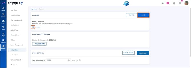 Integrate Paychex with Engagedly10