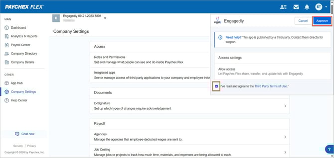 Integrate Paychex with Engagedly7