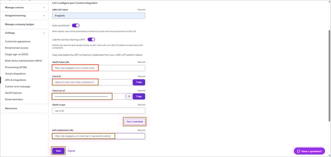 Integrate Udemy with Engagedly11-1