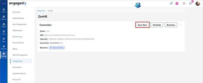 Integrate with ZenHR with Engagedly4