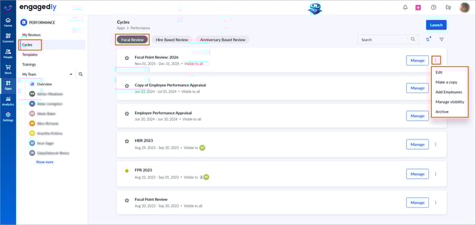 Manage a performance review cycle1