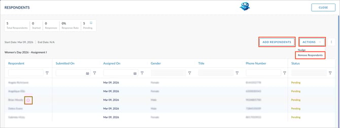 Manage respondents in a survey2