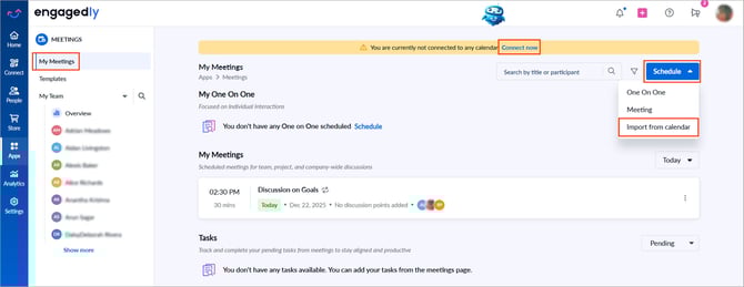 My meetings dashboard2-1