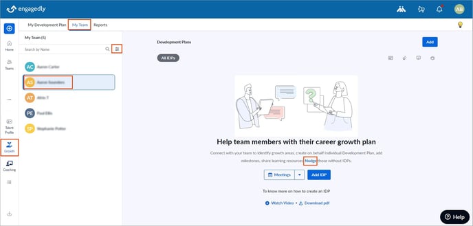 Nudge team members on their IDP1