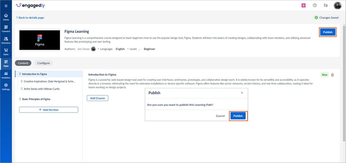 Publish learning path1