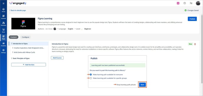 Publish learning path2