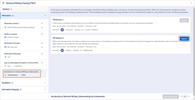 Register for instructor-led training1