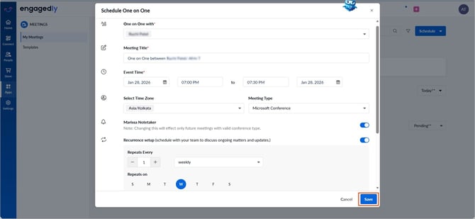 Schedule a one-on-one meeting3