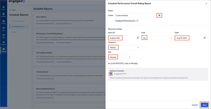 Schedule and manage reports1
