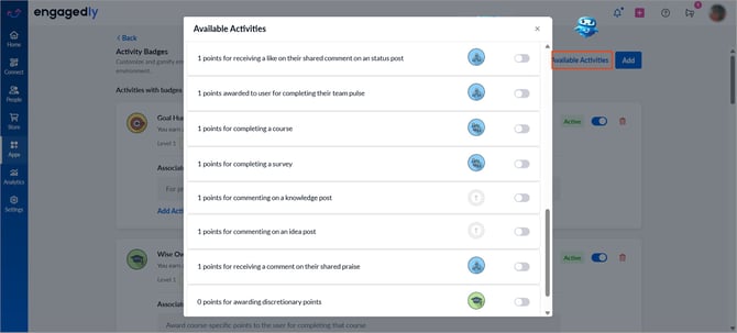 Set up activity badges3