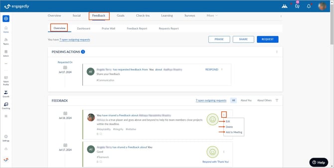 Share, request, and manage feedback4-2