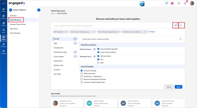 Understand search results in talent discovery1-1
