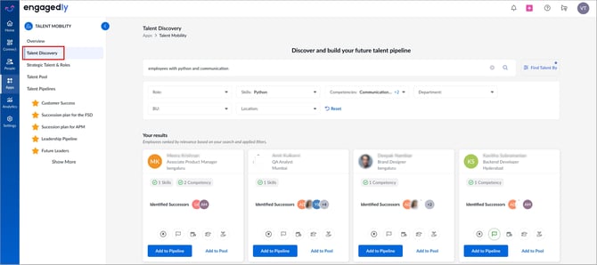 Understand search results in talent discovery1