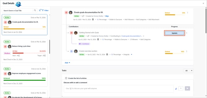Update the key result1