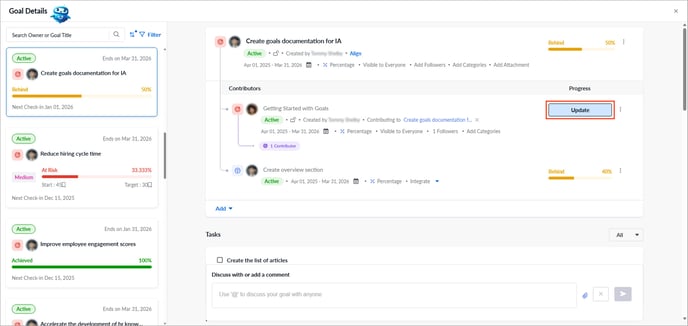 Update the key result1
