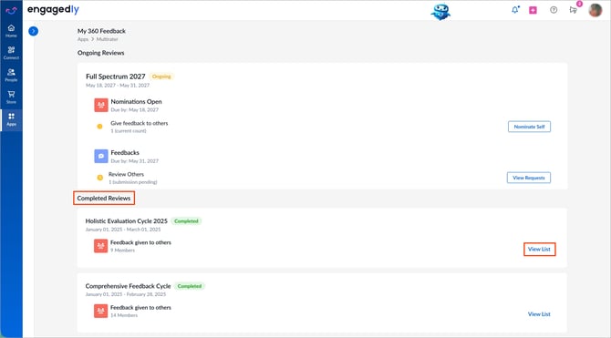 View 360 feedback you provided1-1